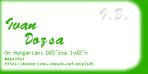 ivan dozsa business card